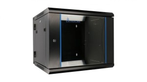 Szafa rack montowana na ścianie, dwusekcyjna Extralink 9U 600x600 AZH Czarna