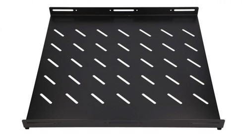 Półka 19, 602 x 472mm, mocowana punktowo, do szaf o głębokości 800mm Extralink 1U 600mm Czarna