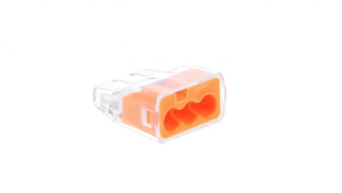IDEALNA Szybkozłączka SCP3 B10 wtykowa do drutów i wielodrutów 3-torowa 4mm 32A 450V 88001008 /10 szt./