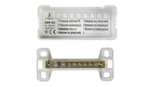 Szyna wyrównująca potencjał SWP-G2 6x6mm2 2x25mm2 A14-6208