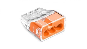 Szybkozłączka SCP3 IDEALNA wtykowa do drutów i wielodrutów 3-torowa 4mm 32A 450V 88000008S /100szt./