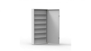 Rozdzielnica natynkowa metalowa 144 modułowa 6x24 544x1136x130 RAL9003 IP30 MN144/6/24