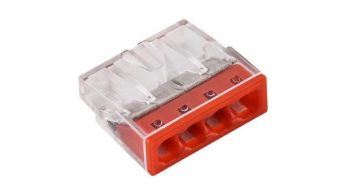 Szybkozłączka 2,5mm2, 4 styki, czerwona, E.4182T /100szt./