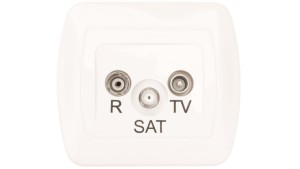 Simon Akord Gniazdo antenowe RD/TV/SAT końcowe białe AAS/11