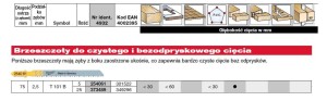MILWAUKEE BRZESZCZOT T101B /5szt. DREWNO 75mm.