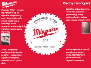 MILWAUKEE PIŁA TARCZOWA 140x20x18z DREWNO - SZYBKIE CIĘCIE CSB P W