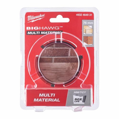 MILWAUKEE OTWORNICA BIG HAWG  76mm MULTI MATERIAL