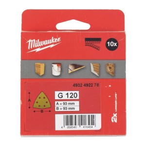MILWAUKEE PAPIER ŚCIERNY DELTA PREMIUM HP 93mm x 93mm 6 OTWORÓW P240 /10szt.
