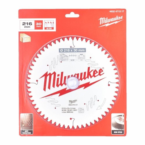 MILWAUKEE PIŁA TARCZOWA 216x30x2,4x60z ATB