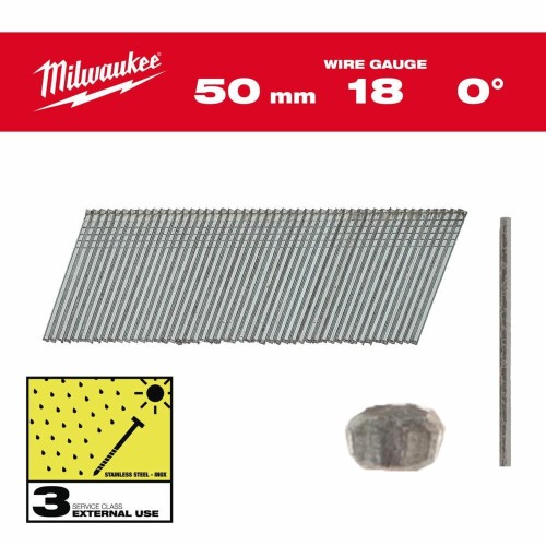 MILWAUKEE SZTYFTY INOX 18G/50mm /5000szt. - M18FN18GS