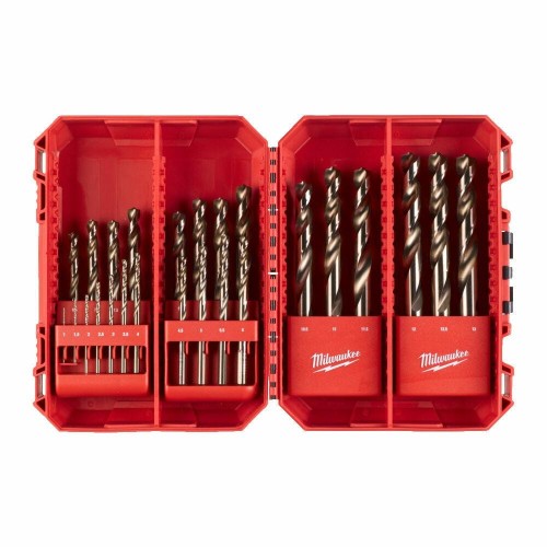 MILWAUKEE WIERTŁA KOBALTOWE DO METALU HSS-G CO  KOMPLET 25 sztuk 1-13mm