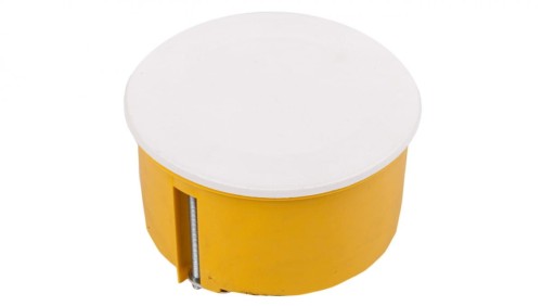 Puszka podtynkowa 70mm regips żółta z pokrywą PO-70F 0204-0N /40szt/