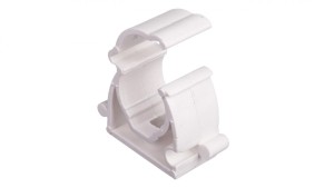 Uchwyt zamknięty do rur 16mm biały UZ 16 10181 /100szt./