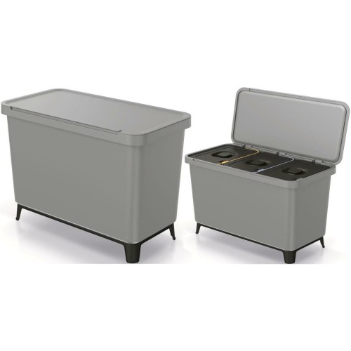 KEDEN KOSZ NA ŚMIECI SYSTEMA 3x10L - SMOOTH GRAY