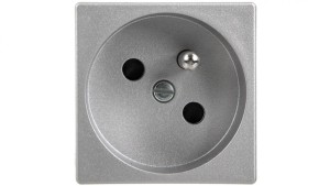Simon Connect Gniazdo K45 pojeyńcze z/u 16A IP20, szybkozłącza, anodyzowane aluminium K22/8