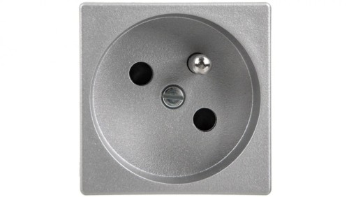 Simon Connect Gniazdo K45 pojeyńcze z/u 16A IP20, szybkozłącza, anodyzowane aluminium K22/8