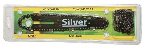SILVER PROWADNICA+2xŁAŃCUCH  6" .1/4" ,043- 37-1,1mm