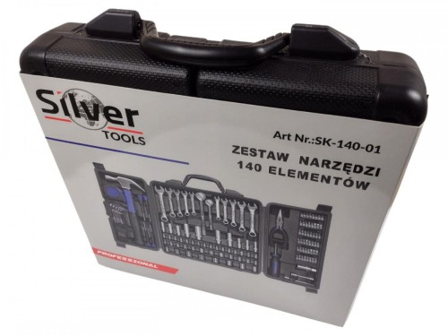 ZESTAW NARZĘDZIOWY 140szt SILVER