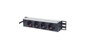 Listwa zasilająca Rack 10, 4 gniazda Schuko