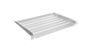 Półka 19cali 1U G/350 szary (RAL 7035) z podporą TN-19-350-1U-GY