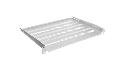 Półka 19cali 1U G/350 szary (RAL 7035) z podporą TN-19-350-1U-GY