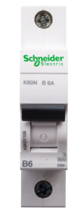 Wyłącznik nadprądowy 1P B 6A 6kA AC K60N Acti9 A9K01106