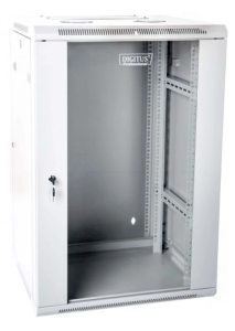 Szafa krosowa wisząca dzielona 19 cali 18U 600x901x600 szara DN-WD19 18U/600