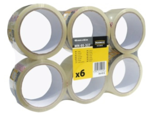 Taśma do zaklejania opakowań Home Tools MN-05-327 48 mm x 66 m bezbarwna – 6 szt.