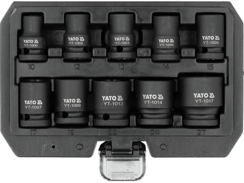 YATO ZESTAW NASADEK UDAROWYCH 1/2"  10el.
