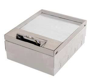 Puszka podłogowa ze stali nierdzewnej do wypełnienia max 2x4 mod 95x244x198mm PP8M-A