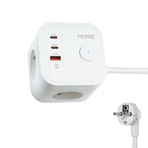 MORRE KOSTKA ZASILAJĄCA 3G, 2xUSB, USB-C 1,5m