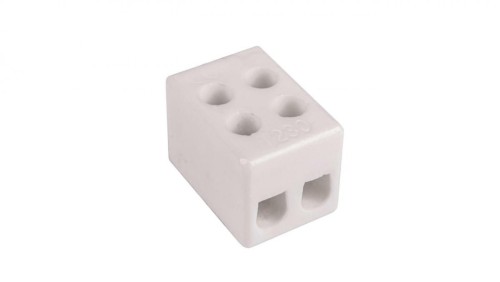 Złączka gwintowa porcelanowa szkliwiona 2,5 mm 2 tory CPO 2-2.5 80016516