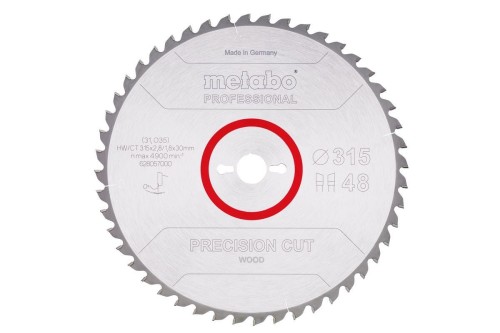 METABO PIŁA TARCZOWA HW/CT 315x30x48z    PRECISION CUT WOOD PROFESSIONAL