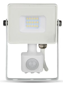 Projektor LED 10W 800lm 4000K Dioda SAMSUNG z czujnikiem ruchu PIR Biały IP65 434