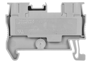 Złączka szynowa Push-IN PT 2,5 mm2,szara listwa 2-zaciskowa
