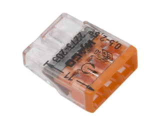 Szybkozłączka 3x 0,5-2,5mm2 transparentna / pomarańczowa 2273-203 /opak.100szt./