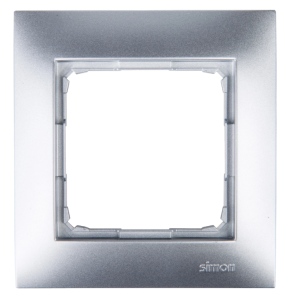 Simon 54 Premium Ramka pojedyncza srebrny mat DR1/43