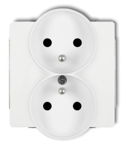 DECO Gniazdo podwójne z/u 2x2P+Z biały DGPR-2zp
