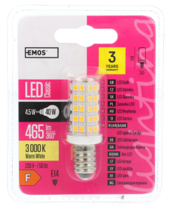 Żarówka LED do okapu 4,5W E14 470lm 3000K CLASSIC 3 lata gwarancji ZQ9140