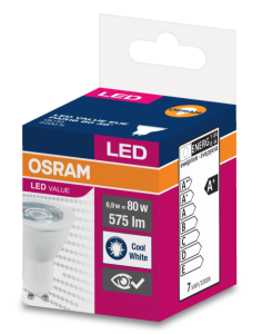 Żarówka LED VALUE 80 GU10 6,9W 575lm 4000K 840 (36 stopni) 4058075198791