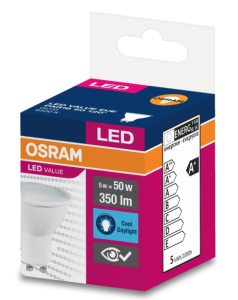 Żarówka LED VALUE 35 GU10 4,5W 350lm 6500K 865 (120 stopni) 4058075198739