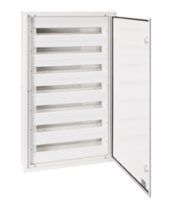 Rozdzielnica modułowa 7x24 podtynkowa IP54 DARP-168 drzwi alum. biały 9.724