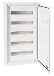 Rozdzielnica modułowa 5x24 podtynkowa IP54 DARP-120 drzwi alum. biały 9.524