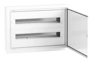 Rozdzielnica modułowa 2x24 podtynkowa IP54 DARP-48 drzwi alum. biały 9.224