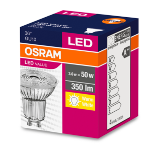 Żarówka LED VALUE 50 GU10 4,3W 350lm 3000K 830 (36 stopni) 4058075096622