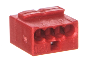 Złączka MIKRO 4x 0,6-0,8mm2 czerwony 243-804 /opak.100szt./