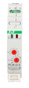 Przekaźnik czasowy 1P 10A 0,1sek-576h 230V AC opóźnione załączenie PCR-513