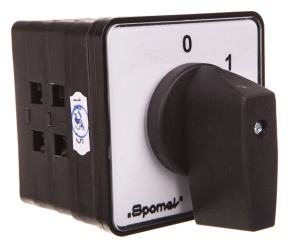 Łącznik krzywkowy 0-1 4P 100A do pulpitu IP65 pokrętło czarne bez ryglowania SK100-2.8210P03