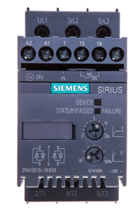 Softstart 3-fazowy 200-480VAC 9A 4kW/400V Uc=24V AC/DC S00 3RW3016-1BB04