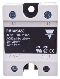Przekaźnik półprzewodnikowy jednofazowy 24-265V AC 50A 20-280VAC/22-48VDC RM1A23A50